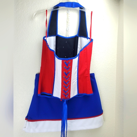 USO Girl Costume Captain America - Picture 2 of 7